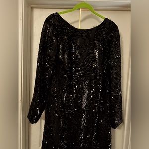Beautiful Sz 18 Cocktail Dress—Fun Sequins With Sexy Neckline
